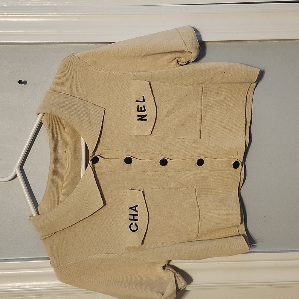 Faux cropped cardigan
